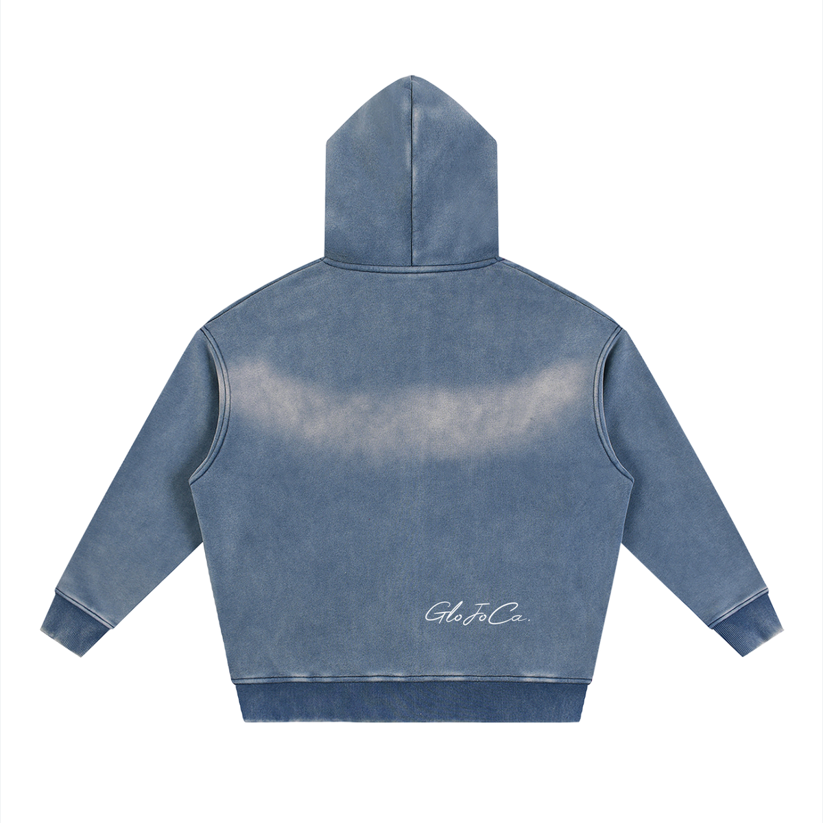 Sunfade Two-way Zipper Boxy Fleece Hoodie