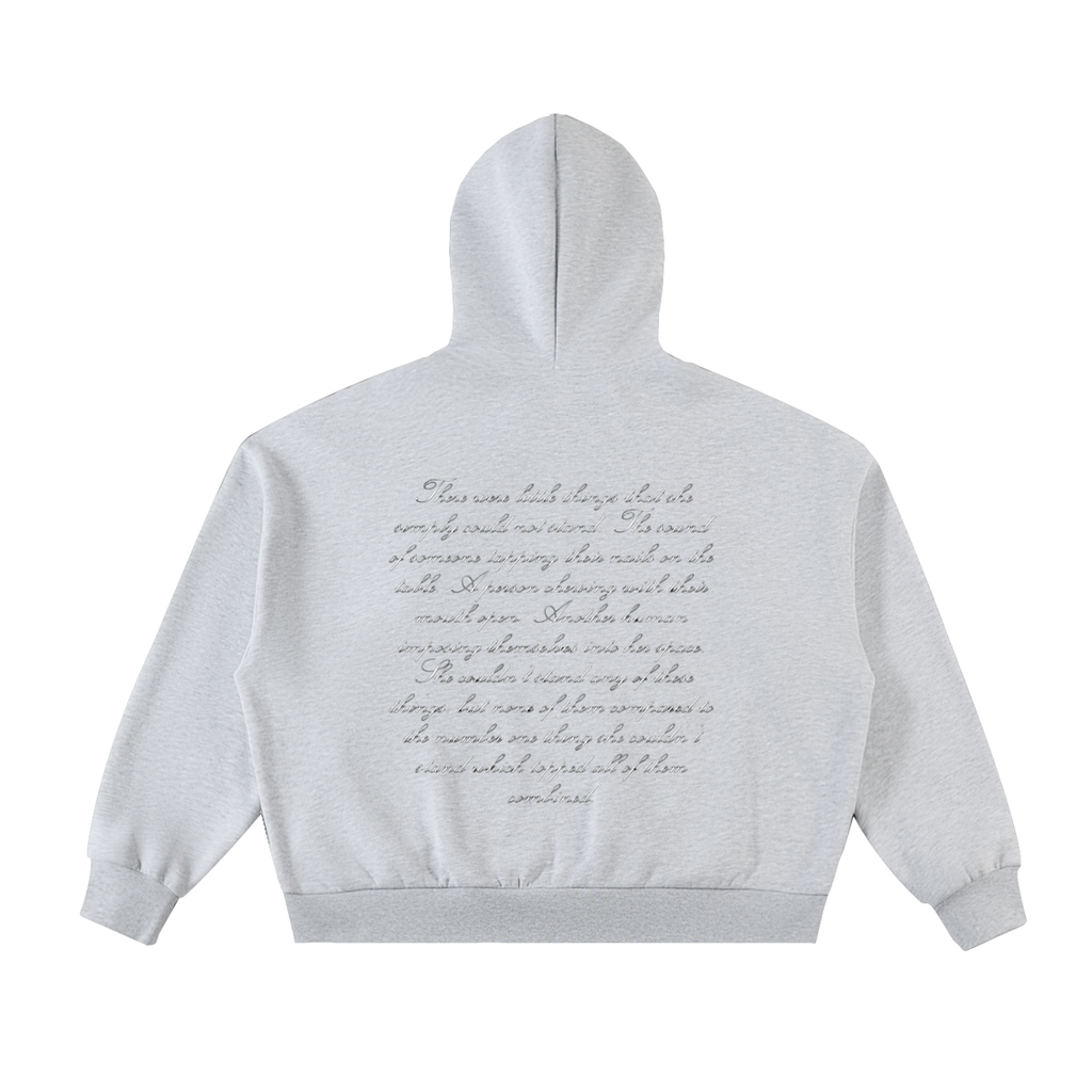 Fleeced Full-Zip Boxy Hoodie