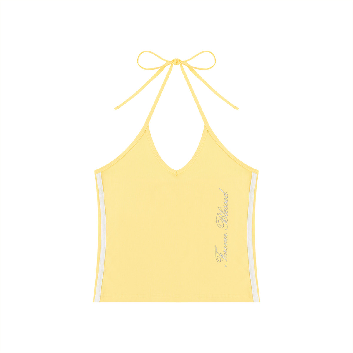 Women's Color Block Halter Crop Tank Top