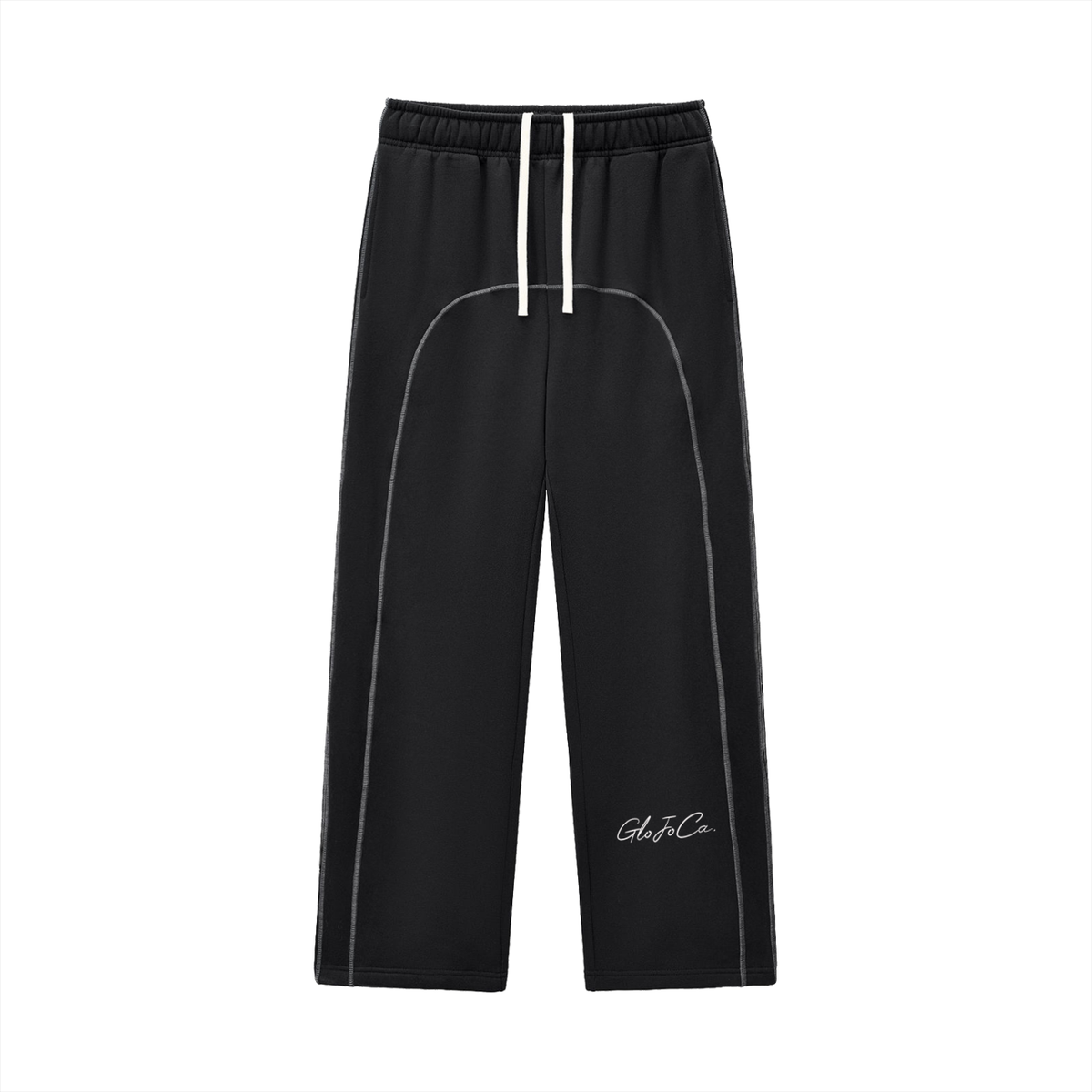 Contrast-Stitched Fleece Sweatpants (set)