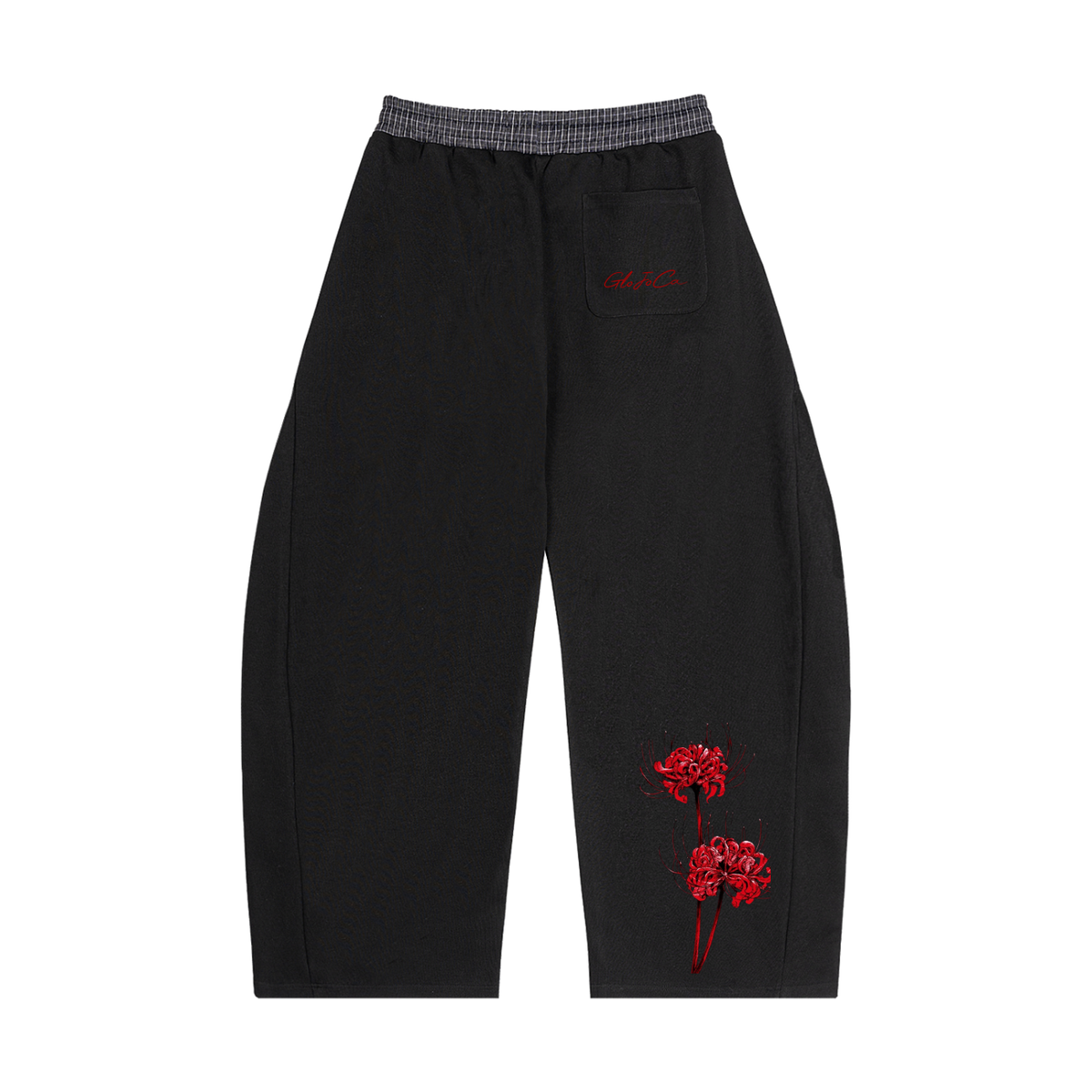 Plaid Waistband Barrel Sweatpants
