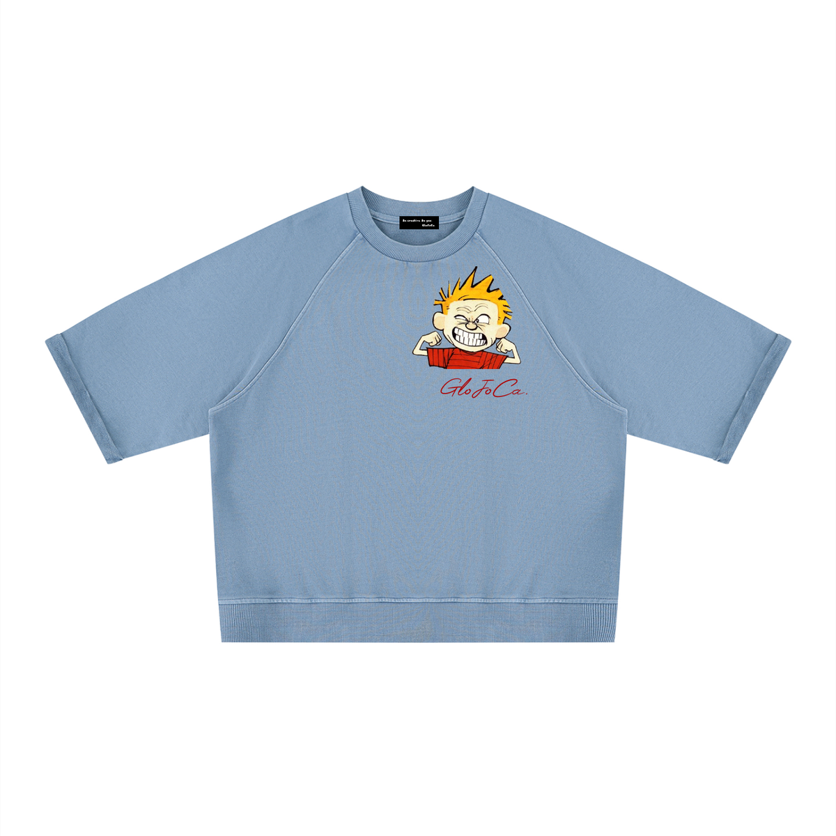 Unisex Vintage Wash Boxy Short Sleeve Sweatshirt