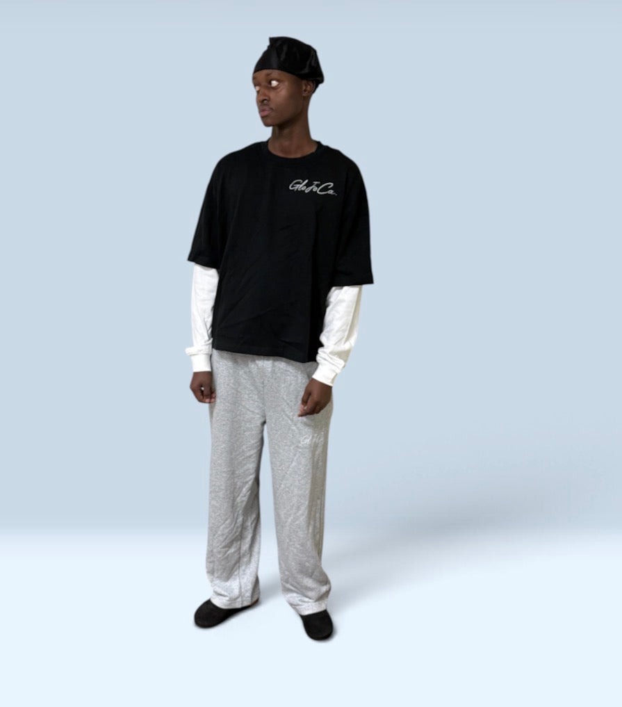 Layered Contrast Sleeve Cotton T-Shirt