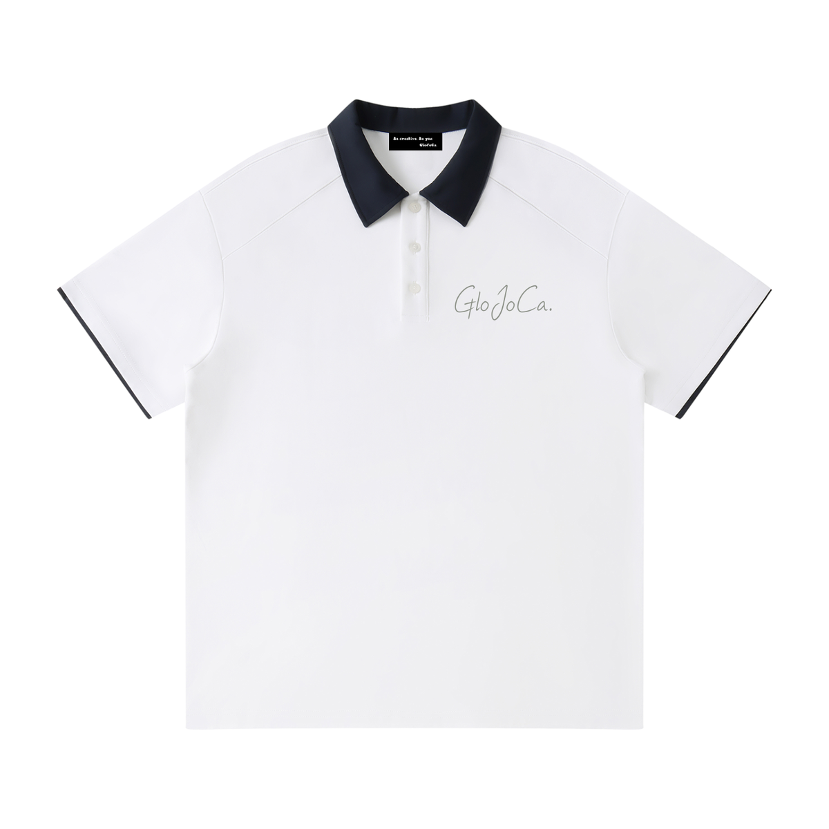 Contrast Collar Raglan Polo Shirt