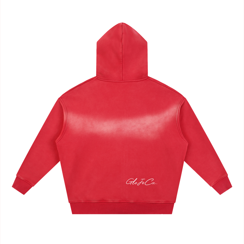 Sunfade Two-way Zipper Boxy Fleece Hoodie