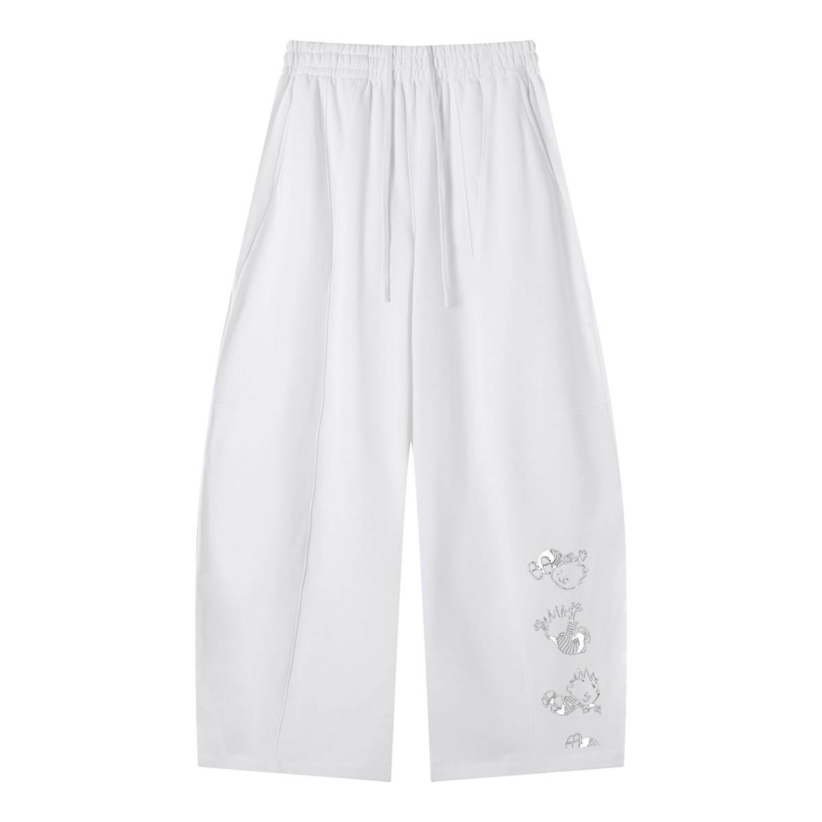 Heavyweight Wide Leg Panel Sweatpants