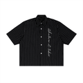 Unisex Striped Boxy Button-Up Shirt