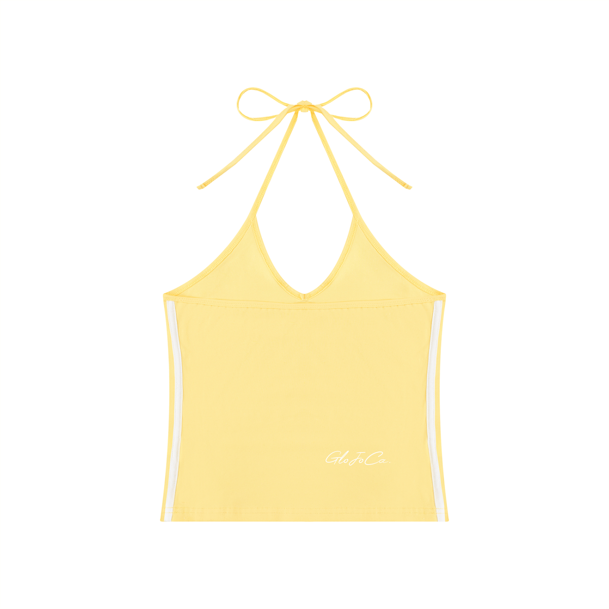 Women's Color Block Halter Crop Tank Top