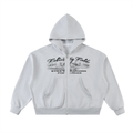 Fleeced Full-Zip Boxy Hoodie