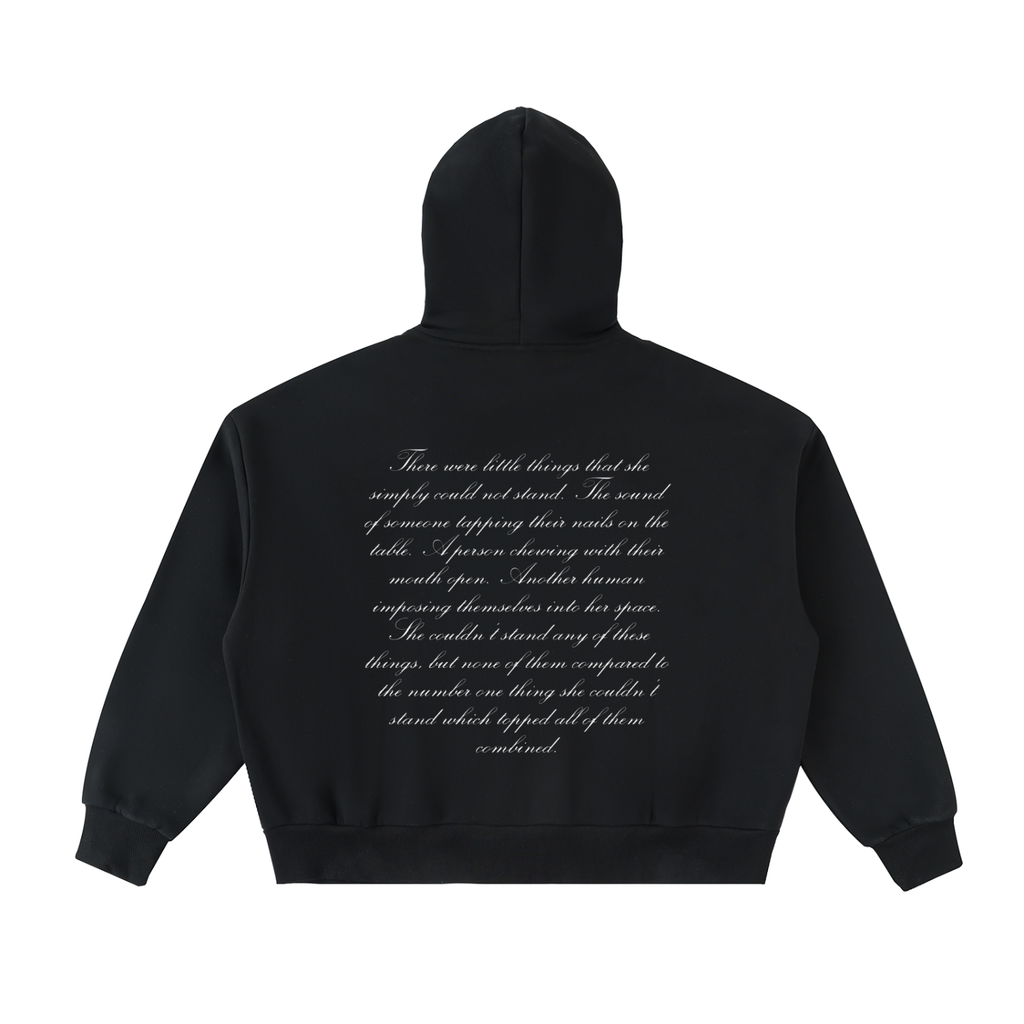 Fleeced Full-Zip Boxy Hoodie