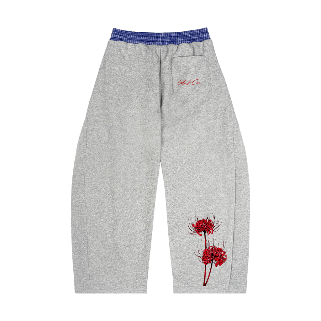 Plaid Waistband Barrel Sweatpants