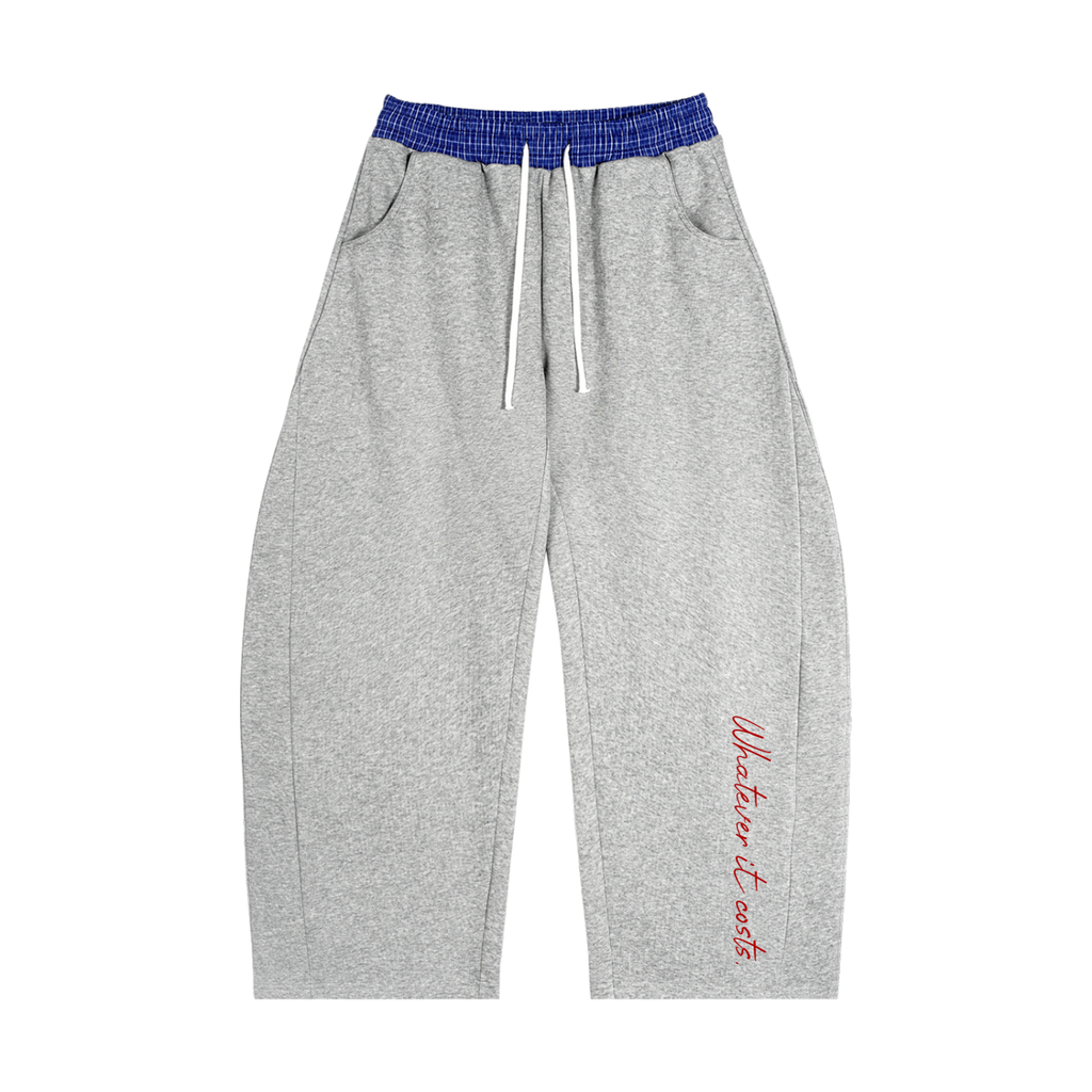 Plaid Waistband Barrel Sweatpants