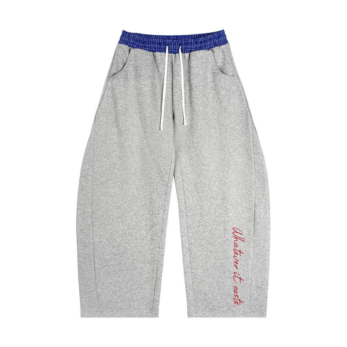 Plaid Waistband Barrel Sweatpants