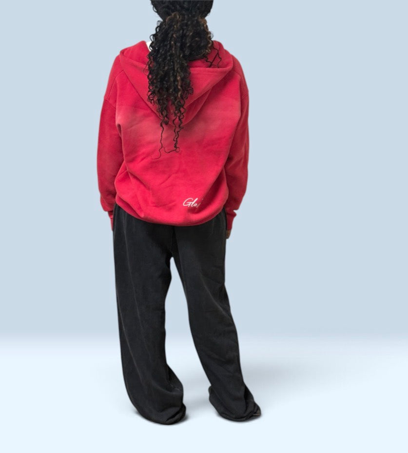 Sunfade Two-way Zipper Boxy Fleece Hoodie