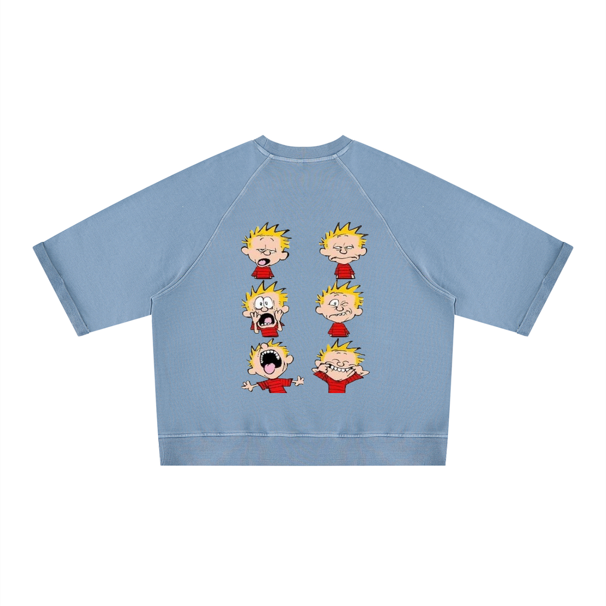 Unisex Vintage Wash Boxy Short Sleeve Sweatshirt