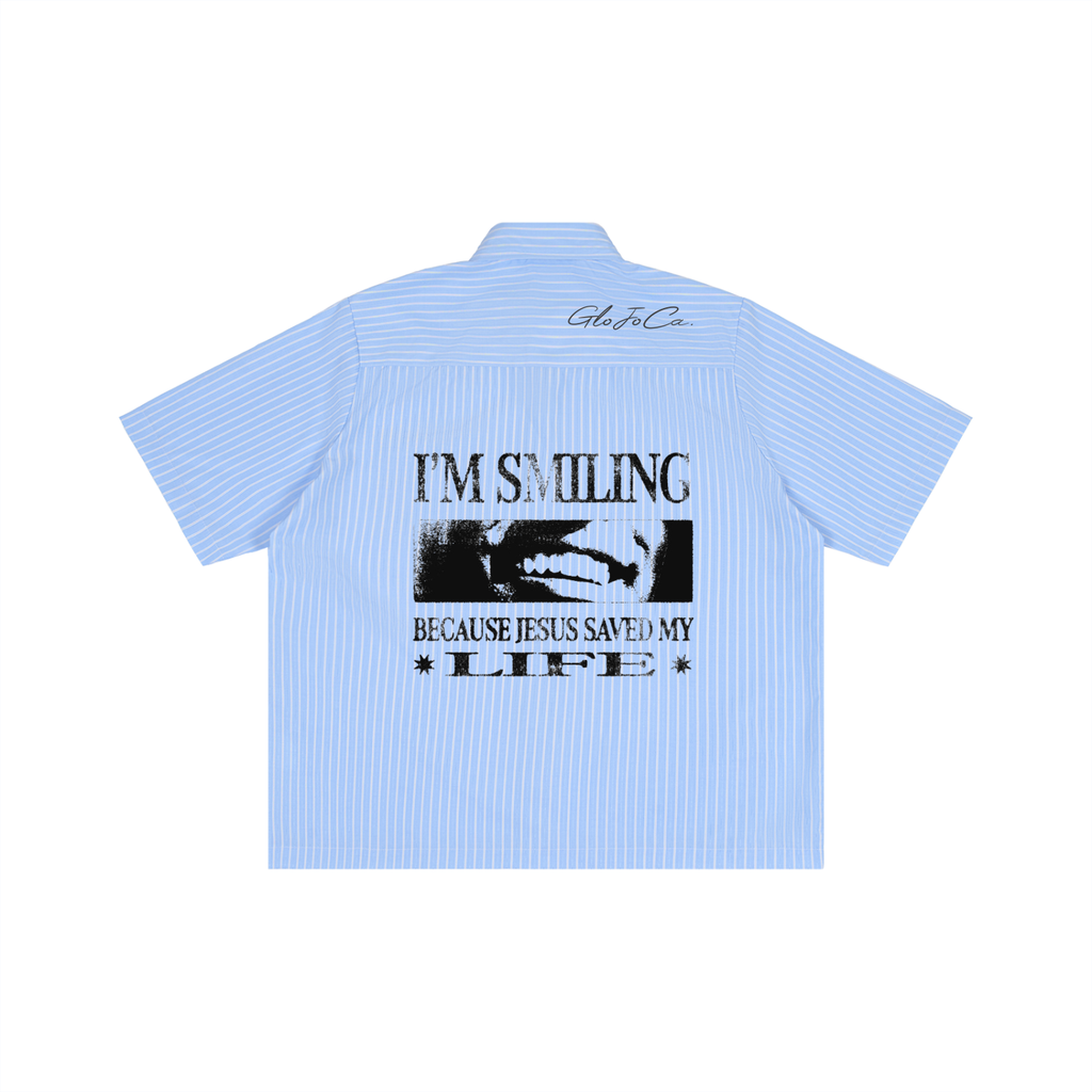 Striped Boxy Short Sleeve Shirt