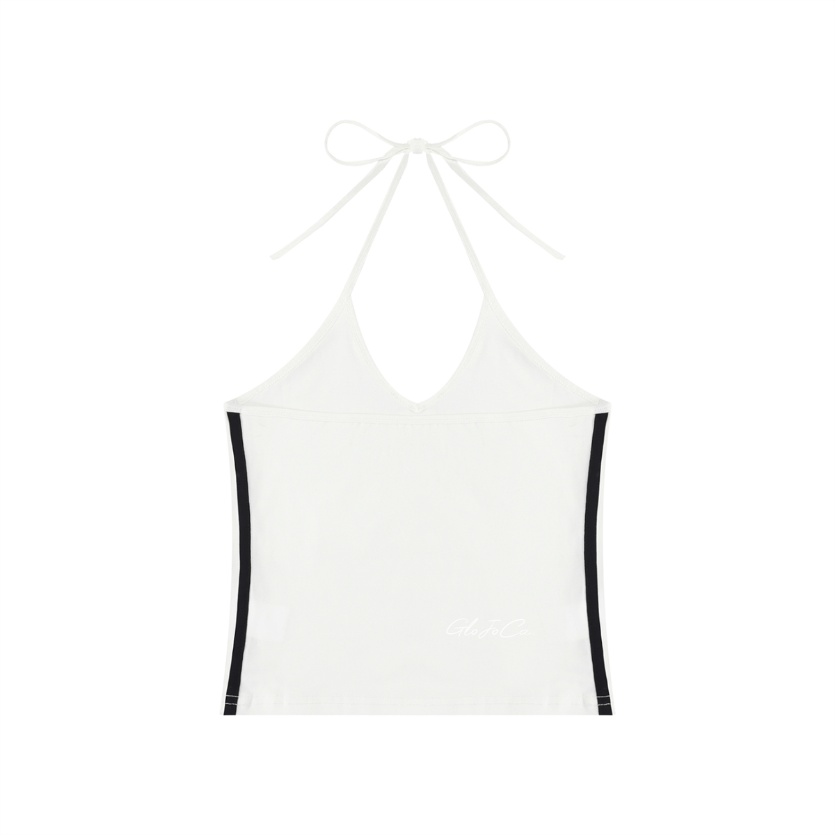 Women's Color Block Halter Crop Tank Top